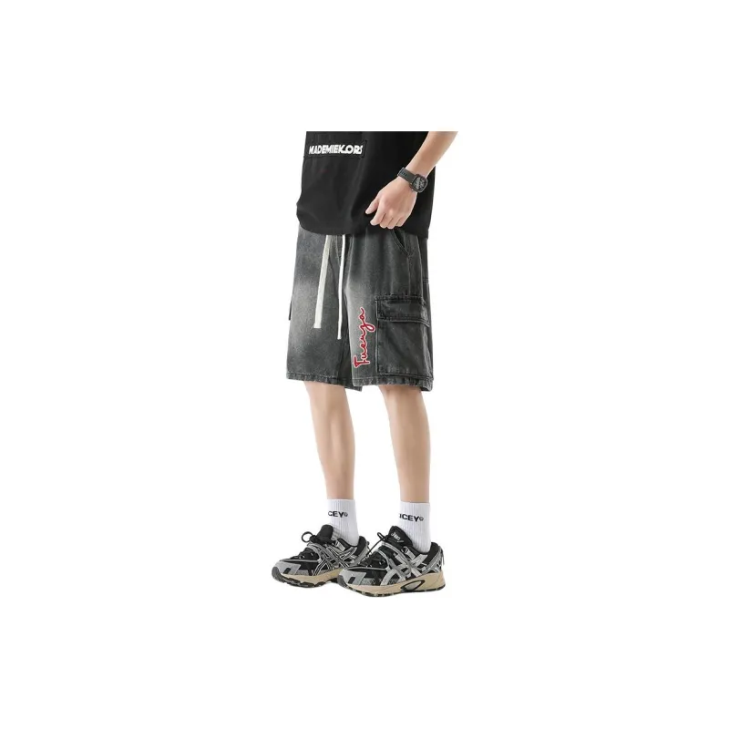 PAINT STAIN Denim Shorts Unisex-5