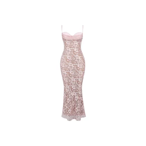 HOUSE OF CB AZZURRA Slip Dresses Women's Rose/Rose