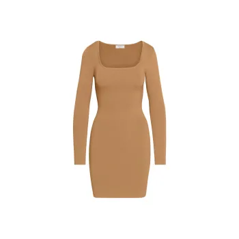 ARITZIA Babaton Rego Sculpt Knit Dress Long-Sleeved Dresses Women's Constant Camel/Camel
