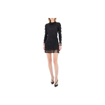 Burberry Long-Sleeved Dresses Women's Black