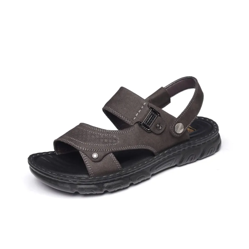 LAORENTOU Beach Sandals Men Black-1