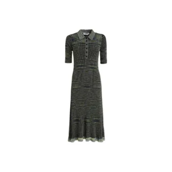 PROENZA SCHOULER Space-Dye Ribbed Knit Polo Dress