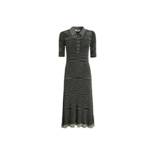 PROENZA SCHOULER Space Dye Ribbed Knit Polo Dress