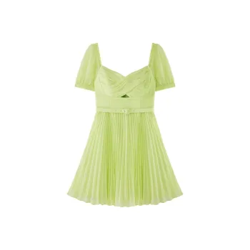 Self portrait Short Sleeved Dresses Women's Fruit Green