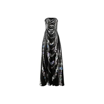 Saiid Kobeisy Graphic print Mikado Gown