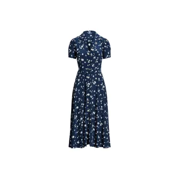Polo Ralph Lauren Floral-print Belted Shirt Dress