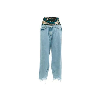 NATASHA ZINKO Frayed Hem Jeans
