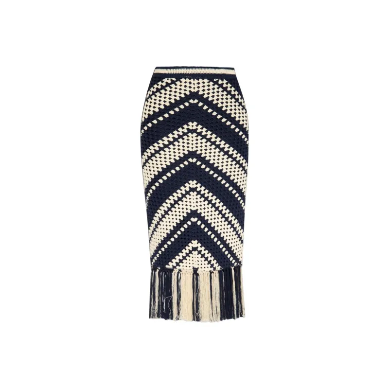 Zimmermann Knit Long Skirts Women's Blue-0