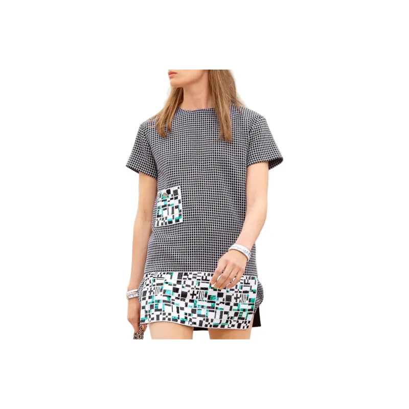 CHANEL 25C Short Sleeved Dresses Women's Black-0