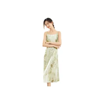 SENTUBILA Slip Dresses Women's Dark Bamboo Green