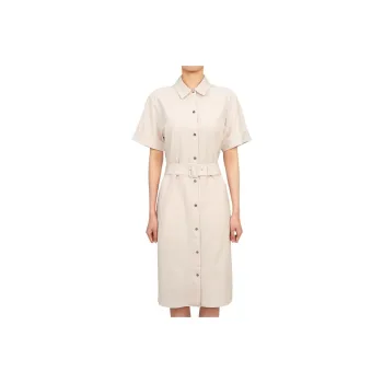 THEORY Short Sleeved Dress Women's Beige