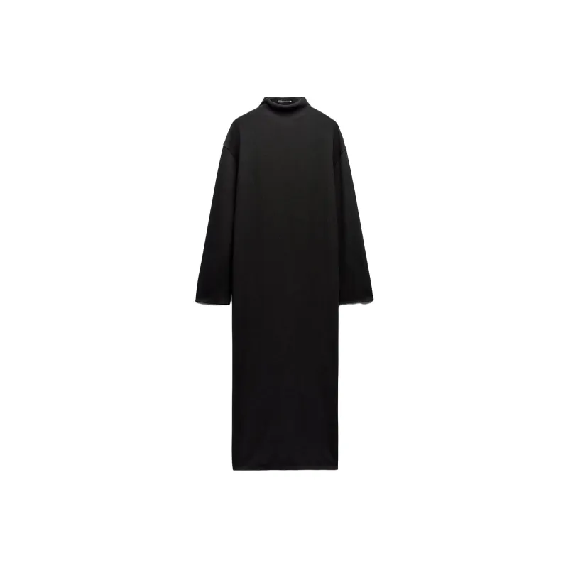 ZARA Long-Sleeved Dresses Women's Black-0