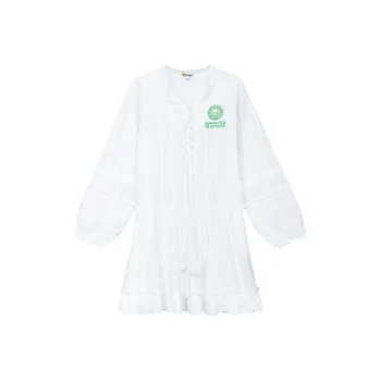 B.Duck Long Sleeved Dresses Women's White