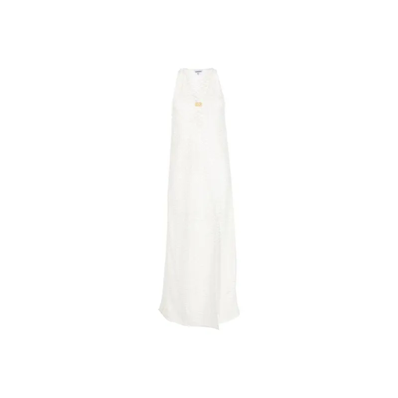 GANNI Sleeveless Dresses Women's White-0