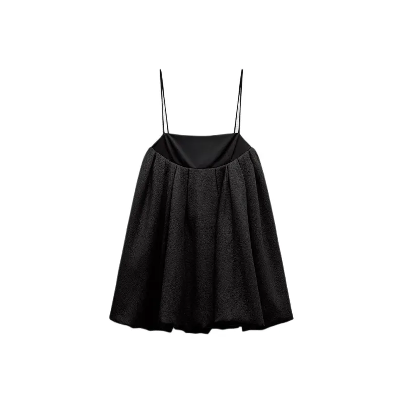 ZARA Slip Dresses Women's Black-0
