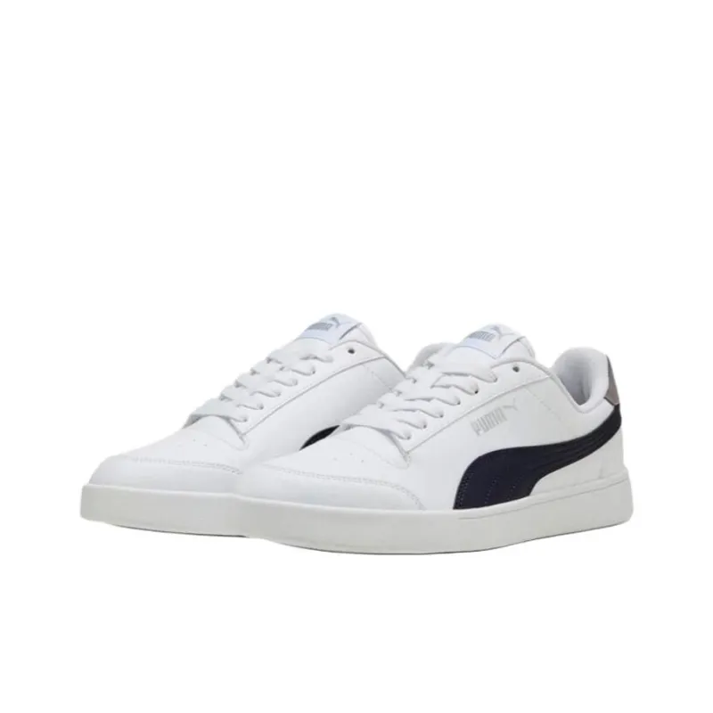 PUMA Shuffle Anti Slip Wear Resistant Low Top Skateboard Shoes Unisex Black White-2