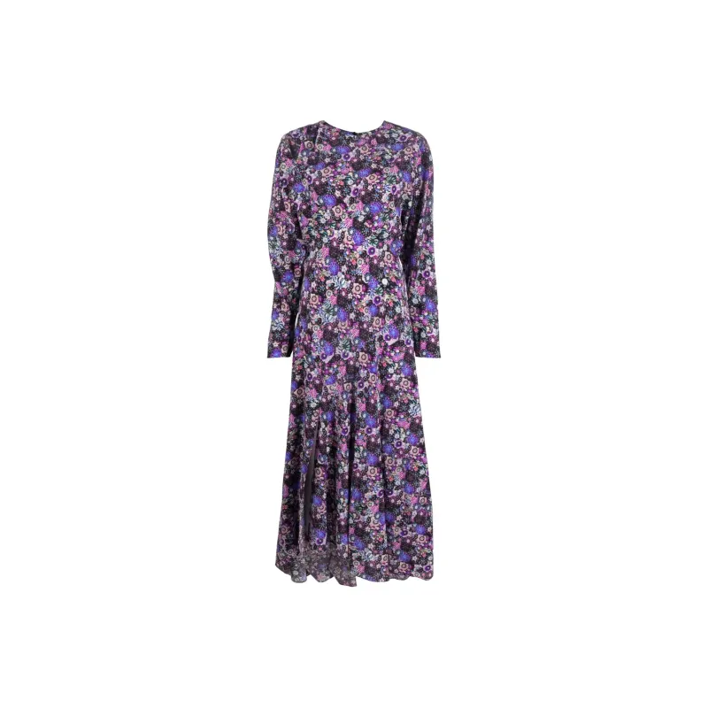 ISABEL MARANT Floral print Long sleeve Maxi Dress-0