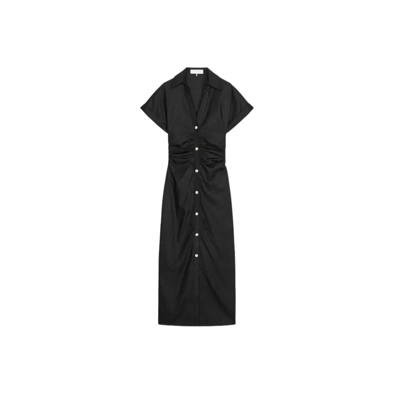 ZARA Short Sleeved Dress Women's Black-0