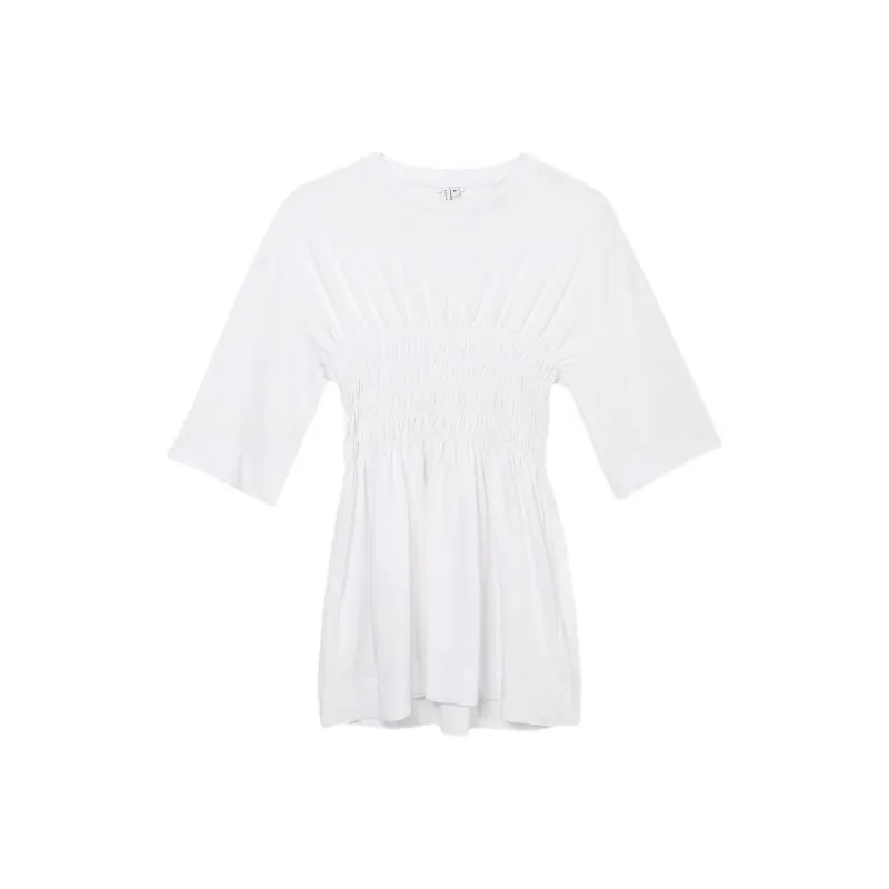 Roselingling Short Sleeved Dresses Women's White-0