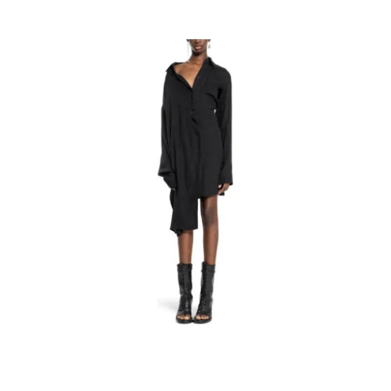 Ann Demeulemeester Long Sleeved Dress Women's Black-0