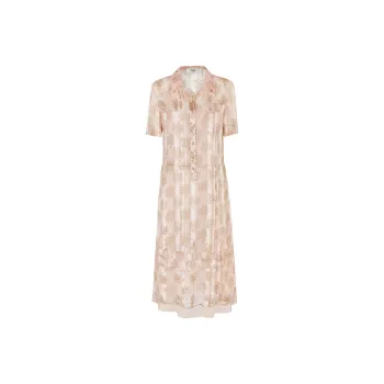 FENDI Short Sleeved Dresses Women's Pink