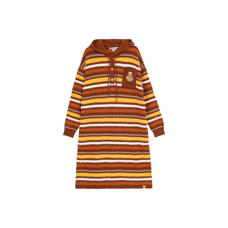 B.Duck Long Sleeved Dresses Women's Coffee-0