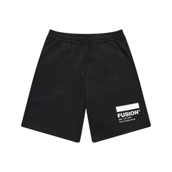 FILA FUSION PANTONE Collaboration Series Casual Shorts Unisex Black