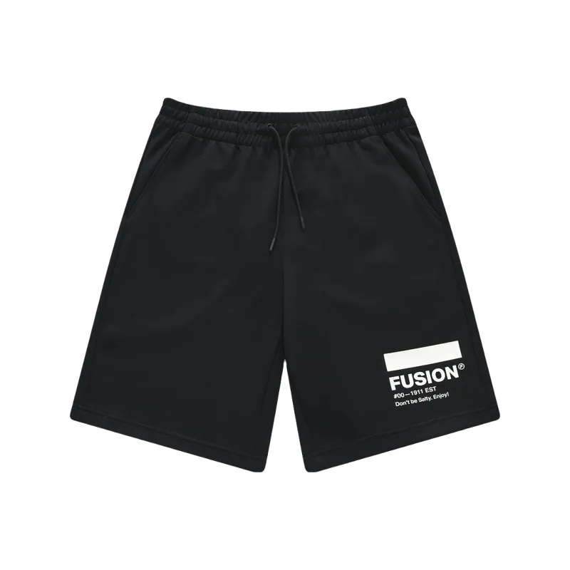 FILA FUSION PANTONE Collaboration Series Casual Shorts Unisex Black-0