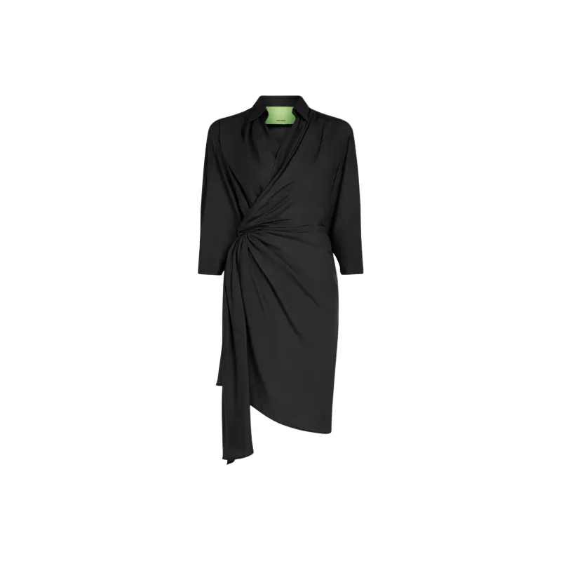GAUGE81 Miya Silk Wrap Dress-0