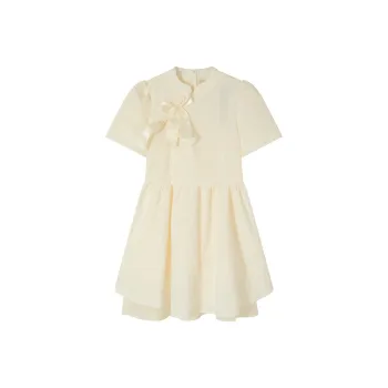 ONE PASS STUDIO Short-Sleeved Dresses Women's Ecru