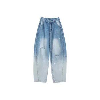 FAWENXIANGZI Jeans Women's Gradient Blue