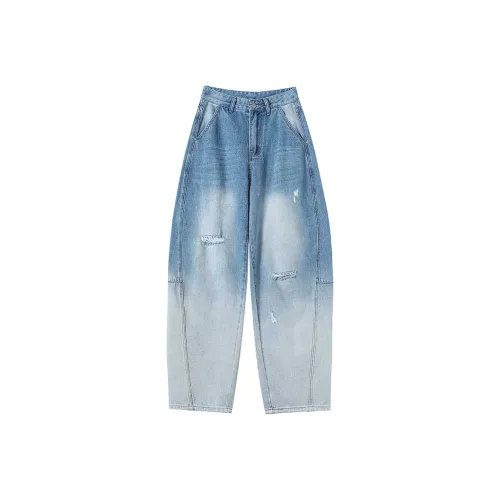 FAWENXIANGZI Jeans Women's Gradient Blue