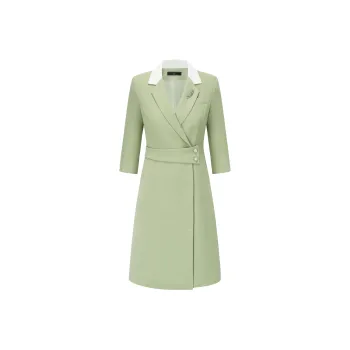 ONE SHALLOW Long Sleeved Dresses Women's Pea Green