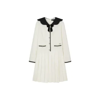 Teenie Weenie Long Sleeved Dresses Women's Ivory White