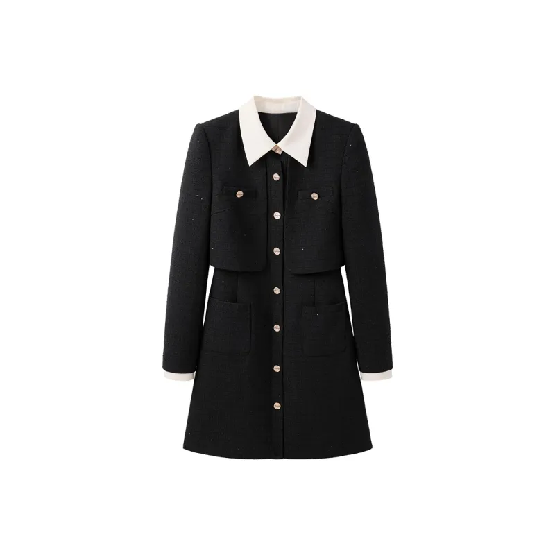 PEACEBIRD Long Sleeved Dresses Women's-0