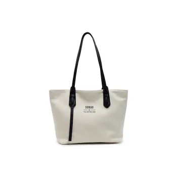 S.REPHEN Canvas Tote Bag, Shoulder Bag Women's Beige/Black/Khaki