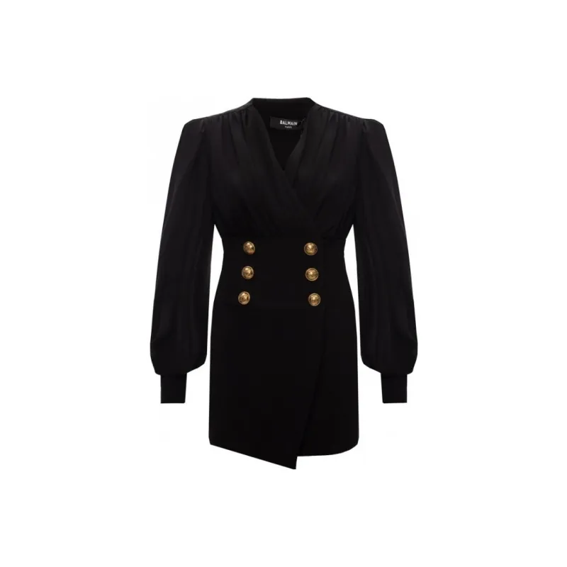 BALMAIN Long Sleeved Dresses Women's Black-0