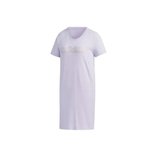 Adidas Short Sleeved Dress Women's Purple