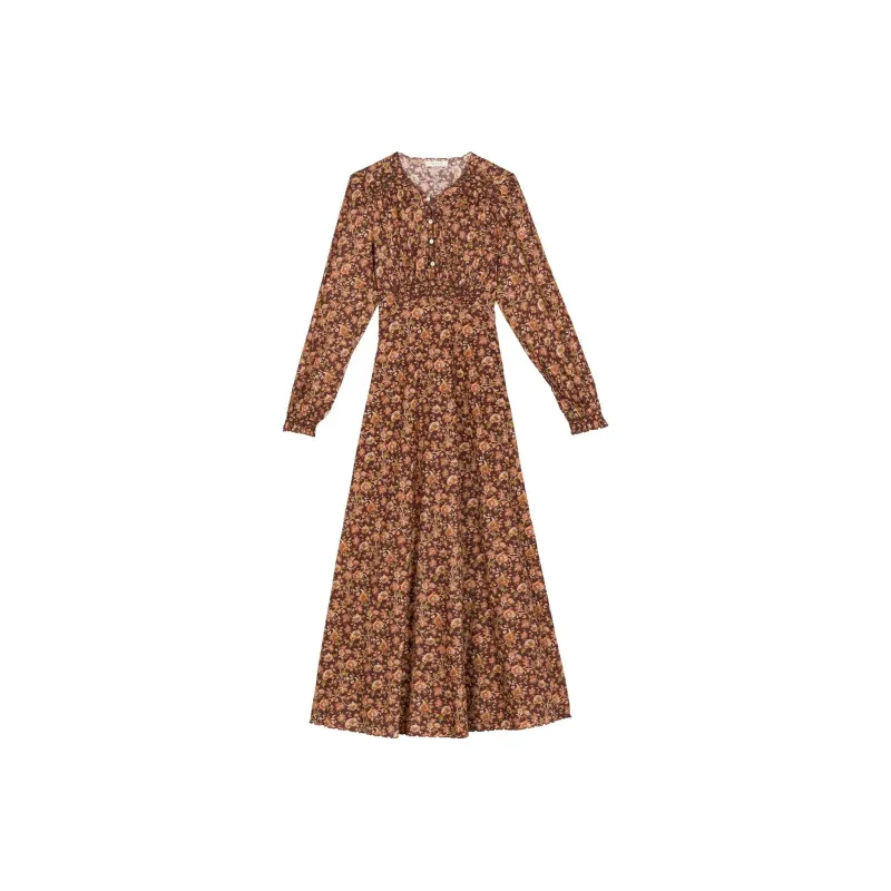 DOEN Long Sleeved Dresses Women's Mulberry Tree Potpourri-0