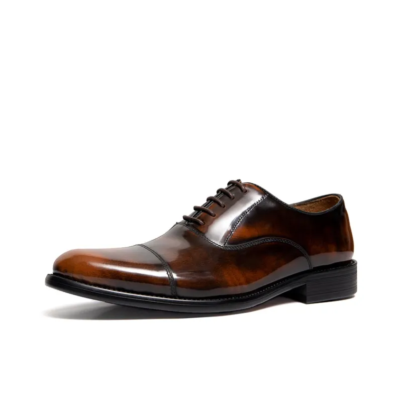 Bansley Dress Shoes Men Low Top Black-1