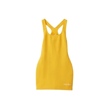 MIU MIU Sleeveless Dress Women's Yellow