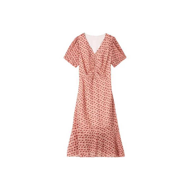 H YXIANG Short Sleeved Dresses Women's-3