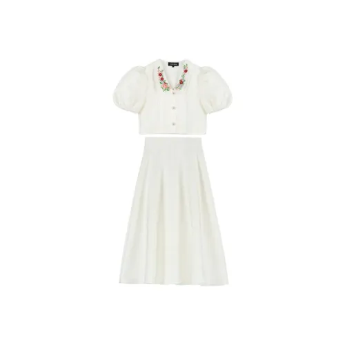 CIVICERA Shirt Matching Set Women's White