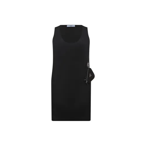 PRADA SS23 Sleeveless Dress Women's Black
