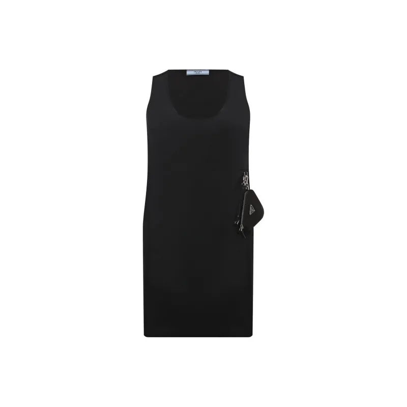 PRADA SS23 Sleeveless Dress Women's Black-0