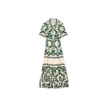 Sandro Leaves print Maxi Dress
