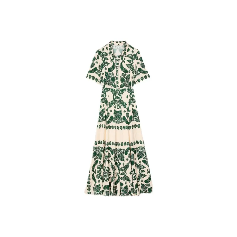 Sandro Leaves print Maxi Dress-0