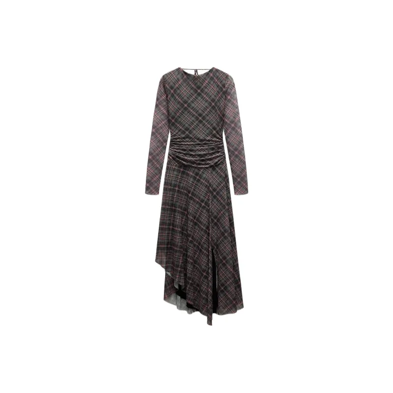 ZARA Long Sleeved Dresses Women's Dark Purple-0