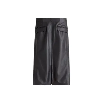 H&M Leather Long Skirt Women's Black
