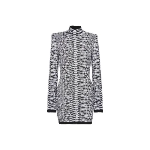 BALMAIN Python jacquard Knitted Minidress
